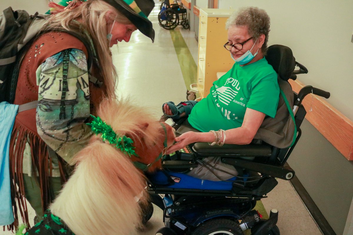 The New Jersey Veterans Memorial Home at Paramus received a special visit from Linda Cole and certified Shetland therapy pony Tucker from Kasey's Cast-A-Ways Bait Shop and Fun Farm, Feb. 26. (📸 Michael Khan) Visit our Flickr album at: flic.kr/s/aHBqjBinXd