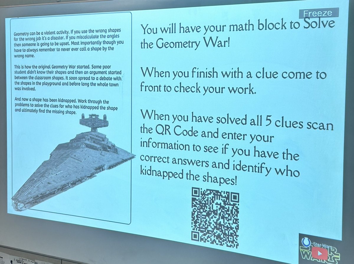 MsKAlexander_'s tweet photo. In a galaxy far away… we are practicing area and perimeter! @VickeryES #ilovevickery https://t.co/McN66Y0wiE
