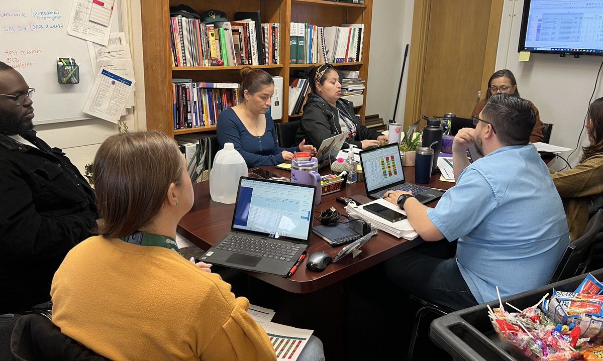 Leaders at Casa View Elementary lead a data analysis meeting for the 4th grade team. In this meeting team members analyzed data from the mock STAAR exam and created an action plan for reteaching specific TEKS and providing targeted interventions to groups of students.