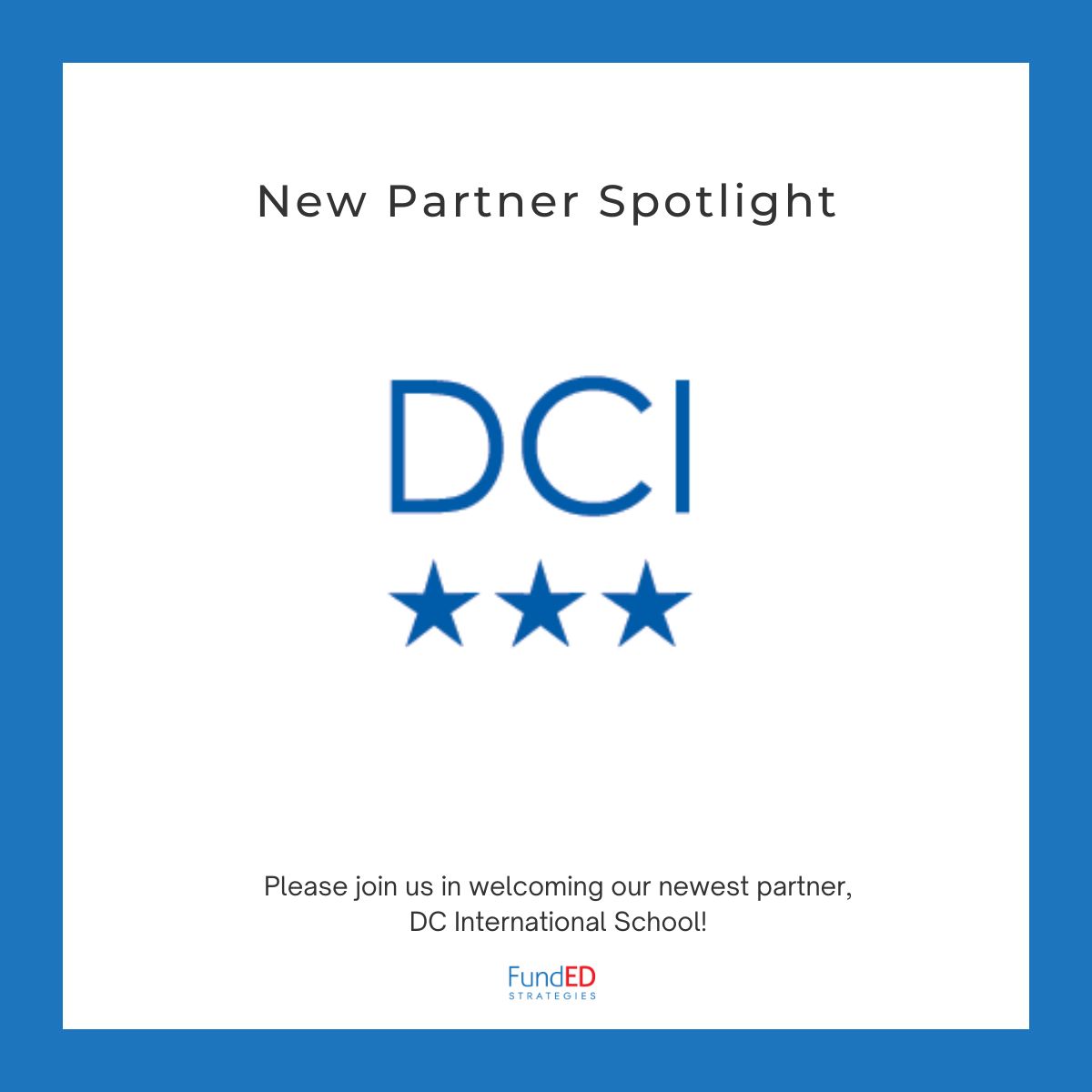 Join us in welcoming our newest partner, DC International School! DC International School inspires inquiring, engaged, knowledgeable &amp; caring secondary students who are multi-lingual, culturally competent, &amp; committed to proactively creating a socially just and sustainable world.
