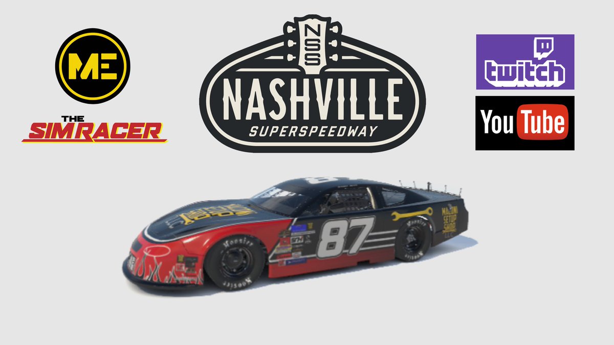 TheSimRacerFilm's tweet photo. The Shooter Jones paint scheme will be out on the track in Fast Fridays on @MaconiEntrtnmnt tonight live at 7 PM on Twitch and YouTube. Make sure to check it out. https://t.co/1CVrkcGoVh