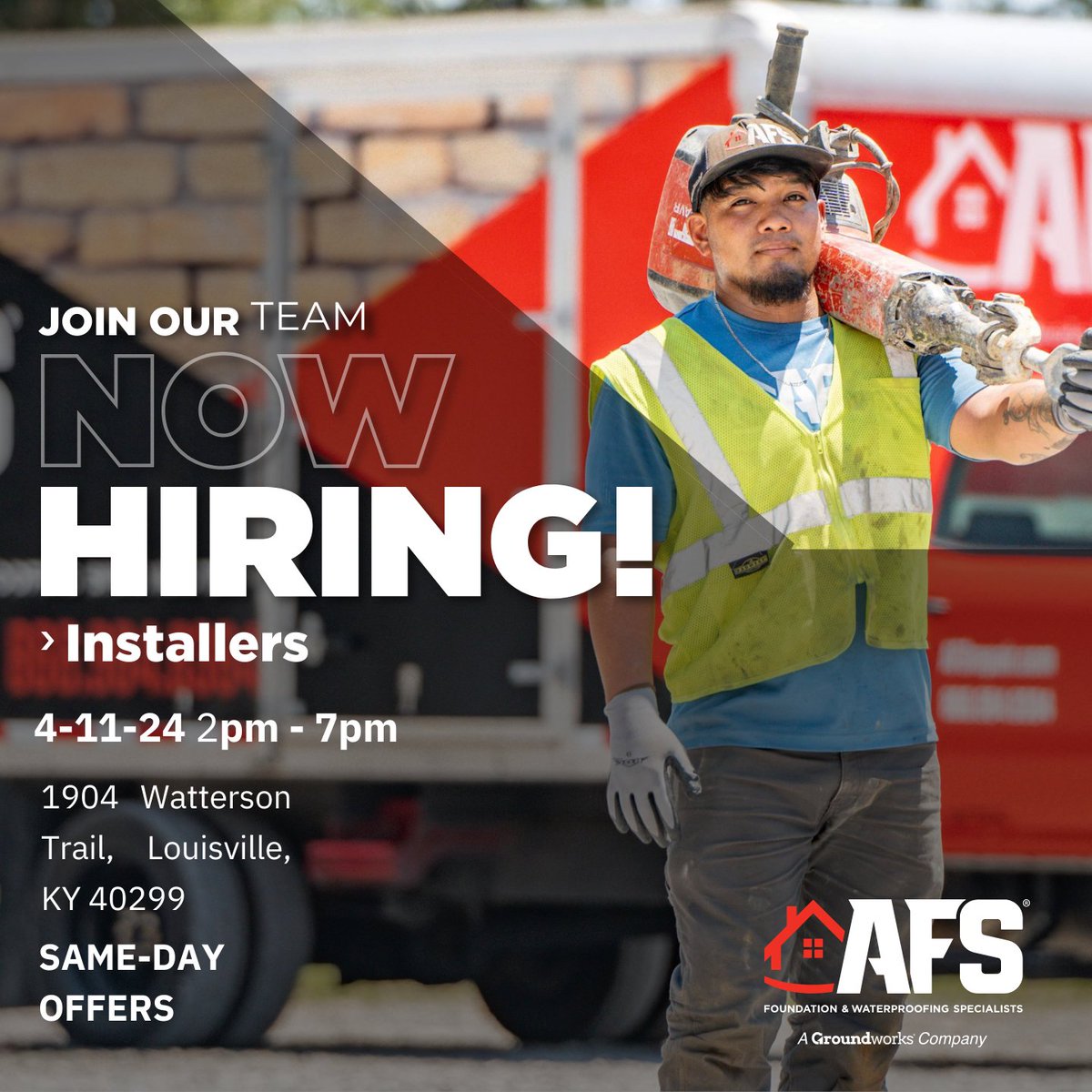 Louisville! Here we grow again! Come see us for career changing opportunities!
ground.works/3PxxTb6
#careerfair #hiringevent #louisvillejobs #nowhiring