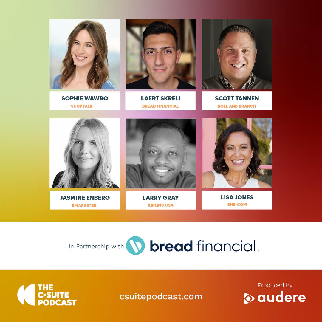 Ep1 from @shoptalk - recorded in partnership with @BreadFinancial, ft. @sophiewawro, Laert Skreli, @scotttannen of @BollAndBranch, @jasmineaenberg from @eMarketer, @KiplingUSA's Larry Gray, and SHE-com's Lisa Jones soundcloud.com/thecsuitepodca… #retailinnovation #payments