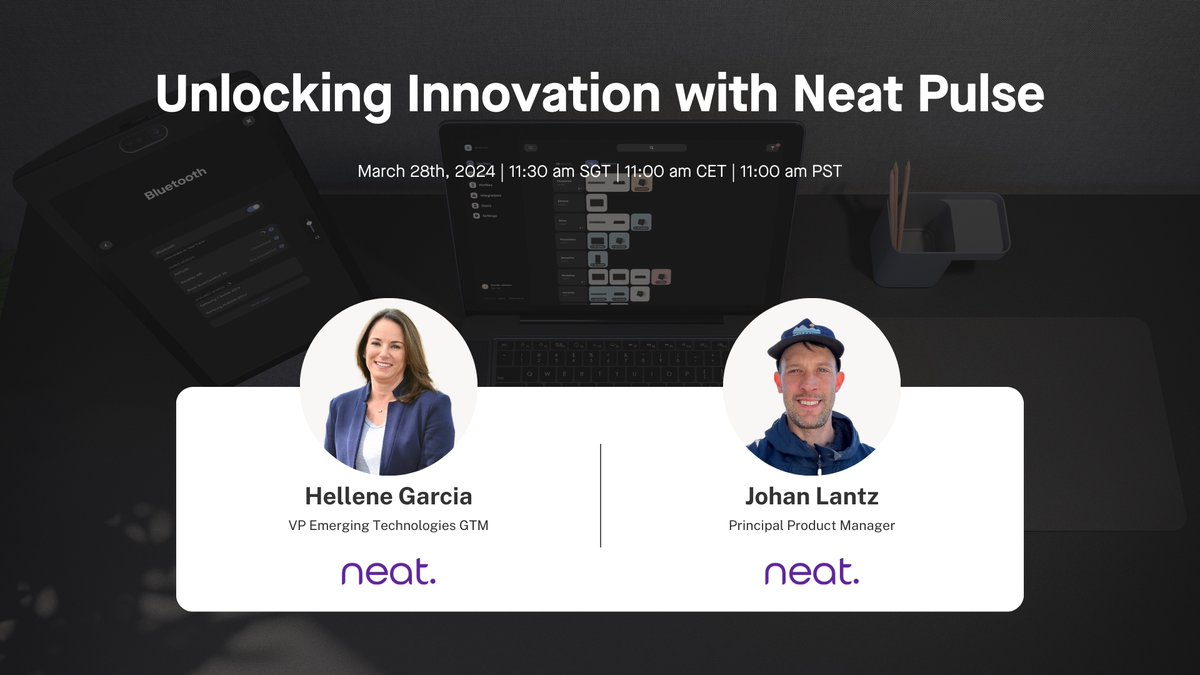 Join us for our upcoming webinar on March 28th, Unlocking Innovation with Neat Pulse, where our panelists will unveil exciting new capabilities coming to Neat devices through our Neat Pulse platform and open ecosystem of partnerships. Click the link below to register for one of…