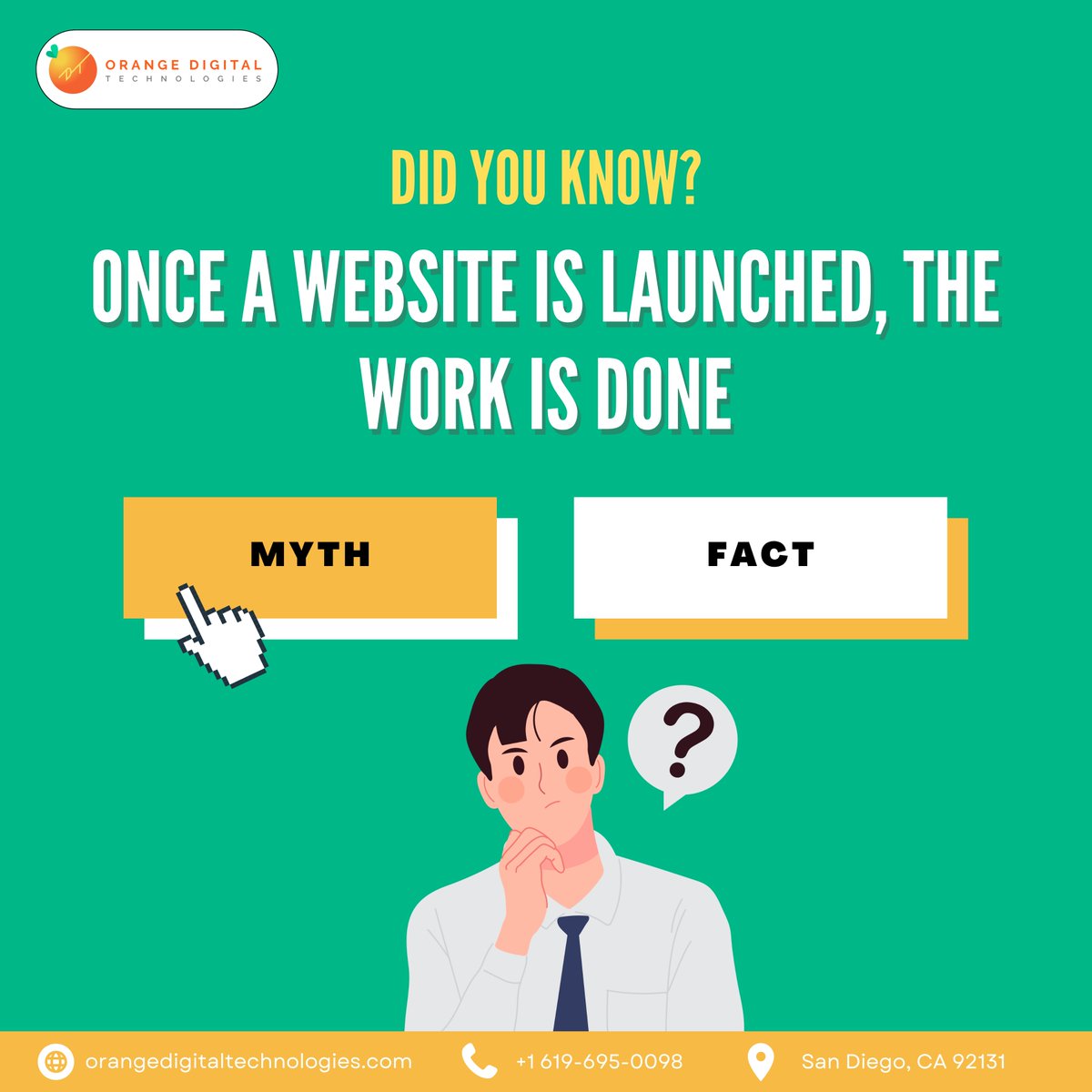 Once your website is done, you don't simply wait for success. Instead, you must be proactive to achieve it through web development. Orange Digital Technologies is one of the primary USA web development companies offering web maintenance