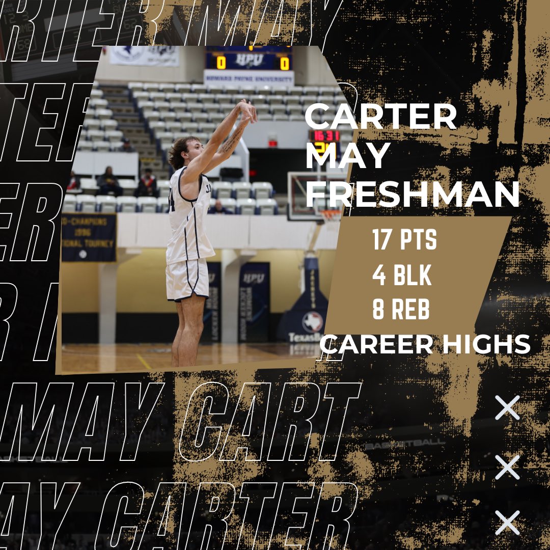 FRESHMAN FRIDAY! Today we wrap up highlighting our roster with our first years! Finally we have Big man Carter started 8 games this year and led the team in blocks with 23 on the year the versatile forward also made 6 3’s while shooting 47% from the floor