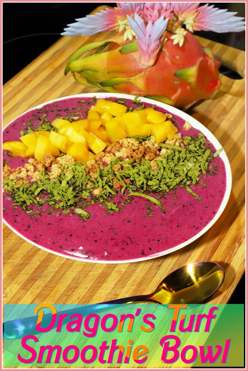 FLChefNicole's tweet photo. This smoothie bowl is a colorful breakfast everyone will love! Extra creamy with dragon fruit & coconut milk as a base & topped with matcha coconut "grass", granola "dirt", and mango "dragon's gold", it's a tasty way to start your day!#AD #SpringSweetsWeek https://t.co/NMO5IdYCZ8 https://t.co/GYZ1NE0cwp