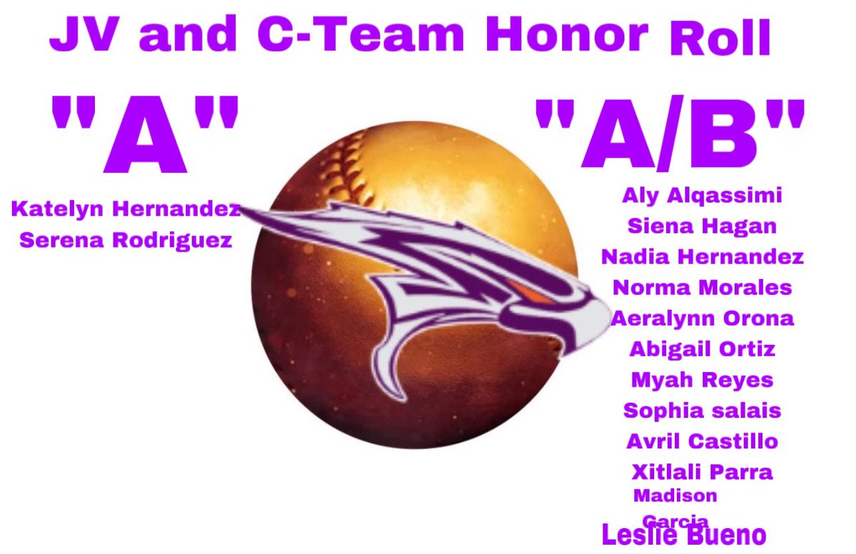 @EastlakeSoftba1 can not forget the academic achievements of our JV and C-Team. A big shout out these student athletes putting in the work in the classrooms. Great Job ladies. 82 percent of girls were on the “A” or “A/B” honor roll