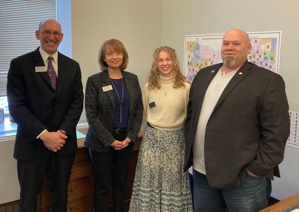 clcmnedu's tweet photo. It was so great chatting with our Legislators about workforce needs &amp; support for education. We appreciate your support, @KristaForHouse, Rep. Mike Wiener, @JoshHeintzeman &amp; @SenUtke! 

#mnleg @MinnStateEdu https://t.co/EX84Ho6pno
