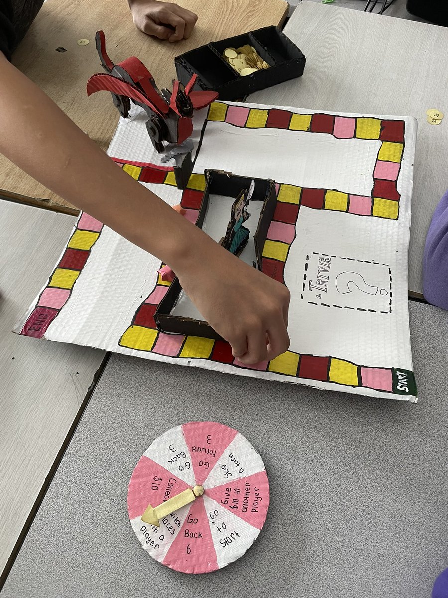806 finished making their board games and spent the afternoon playing each others’! #studentled #handsonlearning #stemed #playingandlearning <a href="/vidagardener/">Vida Gardener</a> <a href="/FletchersSrPS/">Fletcher's Creek Sr. PS</a>