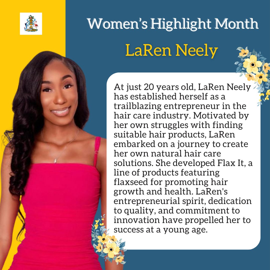 Meet LaRen Neely, an inspiring entrepreneur making waves in the hair care industry with her company, Flax It Bahamas! LaRen's journey began with her passion for hair care and a vision to create products that catered to her needs.