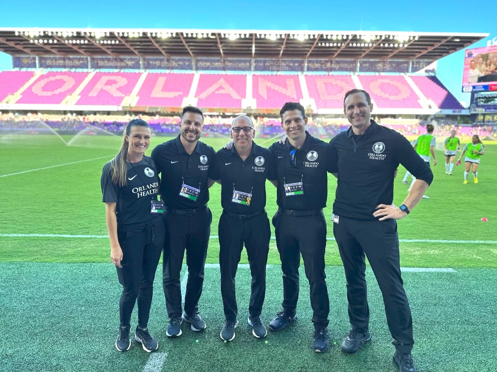 T-minus 6 hours until tonight's @OrlPride home opener, and the official medical team is ready 👏 to 👏 go 👏 Vamos Pride!