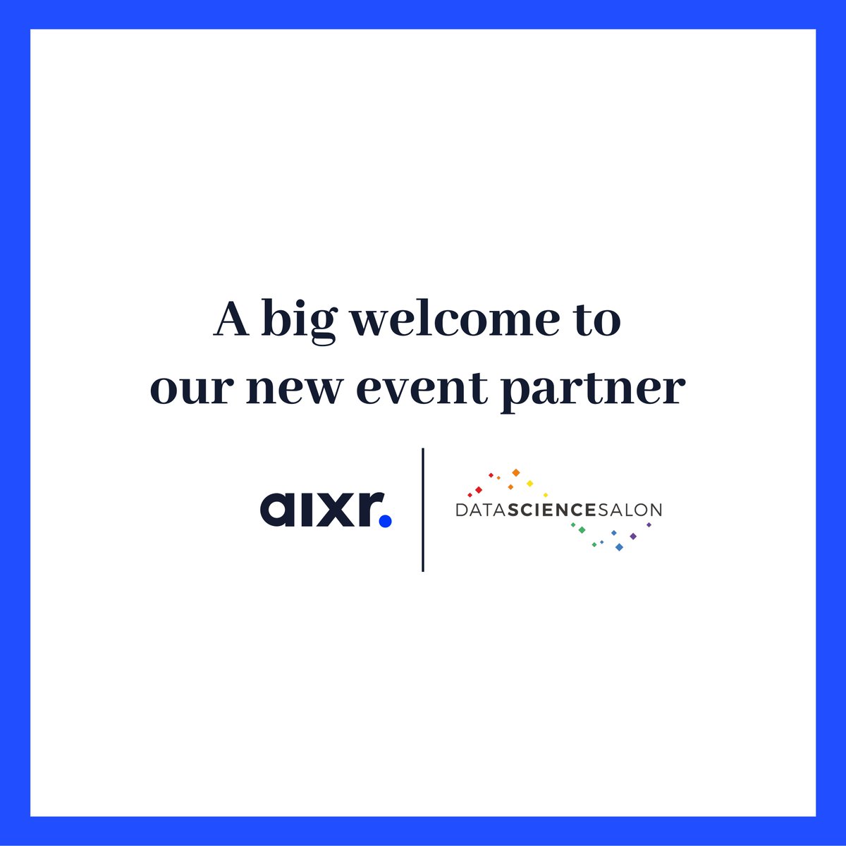 Join us in giving a warm welcome to @DataSciSalon as our newest partner! We're excited to expand our network and provide even more valuable resources to our members. Get more information about this partnership on our website ➡️ aixr.org/press/articles…