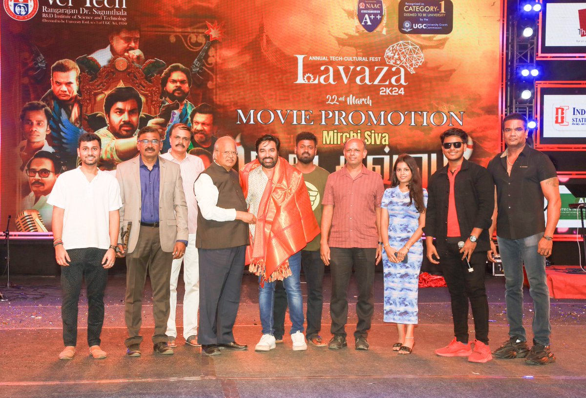 onlynikil's tweet photo. First Look Teaser of #SoodhuKavvum2 நாடும் நாட்டு மக்களும் 💥 launched in the presence of 7500 + students at #VelTechEngineeringCollege

#SoodhuKavvum2Teaser https://t.co/1IEcSpdOAP

A @dir_arjun Directorial
Produced By @icvkumar @thangamcinemas

@ThirukumaranEnt @cinemas56492 @actorshiva #Karunakaran @HarishaJestin @dopkthillai @karatekarrthi @elvoffl @ignatiousaswin @venkatbalajis @YogarajaT_Dir @swe_tha_ @digitallynow