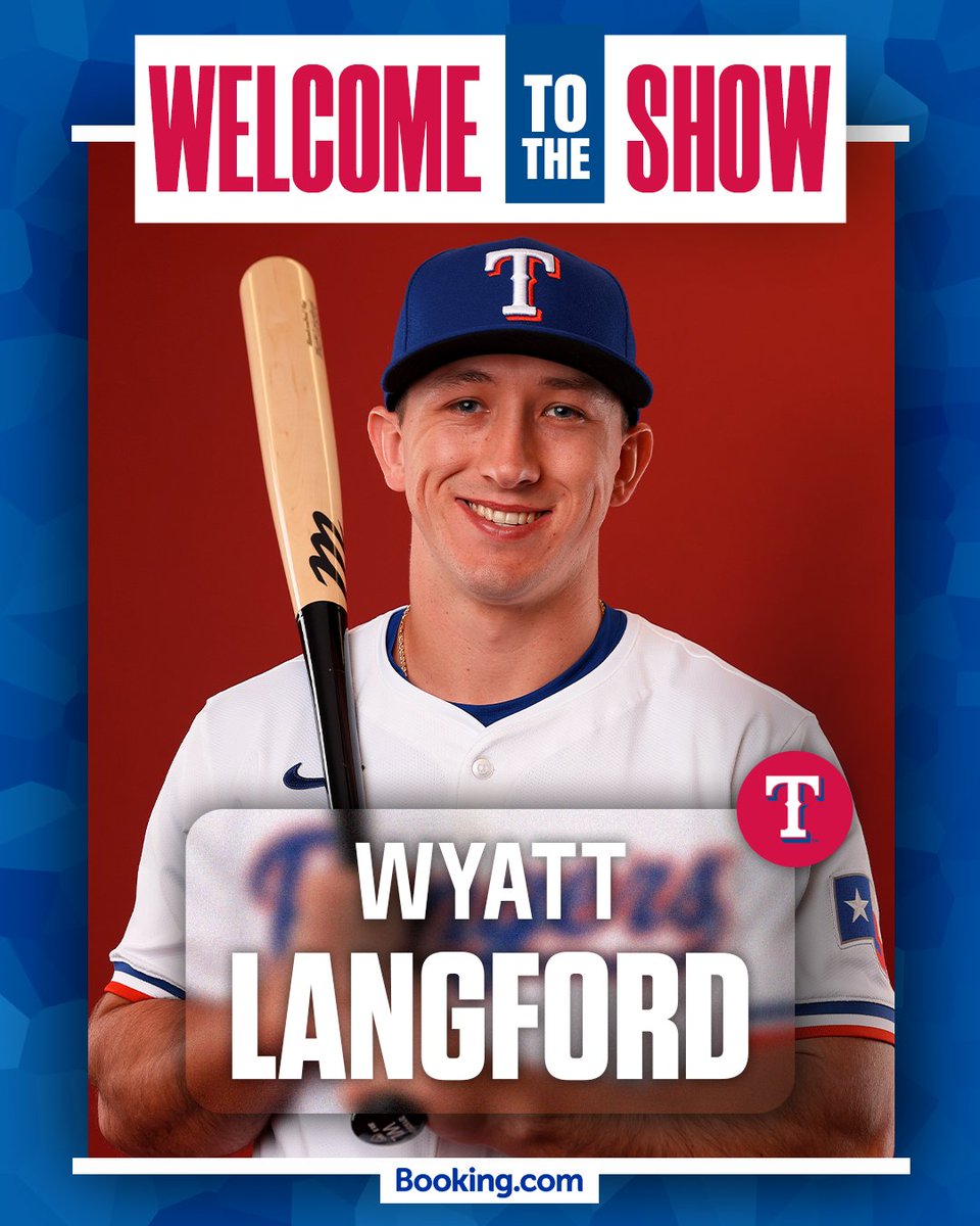 Welcome to the Show, Wyatt Langford!

<a href="/MLBPipeline/">MLB Pipeline</a>'s No. 6 prospect, will be on the <a href="/Rangers/">Texas Rangers</a> Opening Day roster.