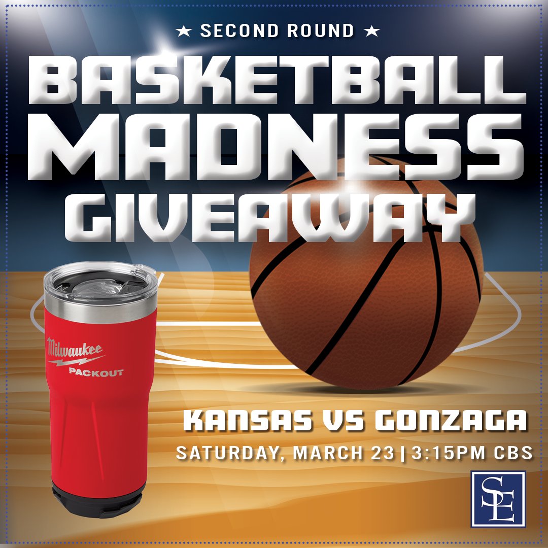 State_Electric's tweet photo. https://t.co/o6bRi5Z1Zz
Enter our Basketball Madness Giveaway by predicting the winner and score for the Kansas vs Gonzaga game on Saturday, March 23 @ 3:15 pm EST for a chance to win a Milwaukee Packout tumbler! 🏀 #BasketballMadnessGiveaway #StateElectric #servicemakesstate https://t.co/B4dCZdx3nR