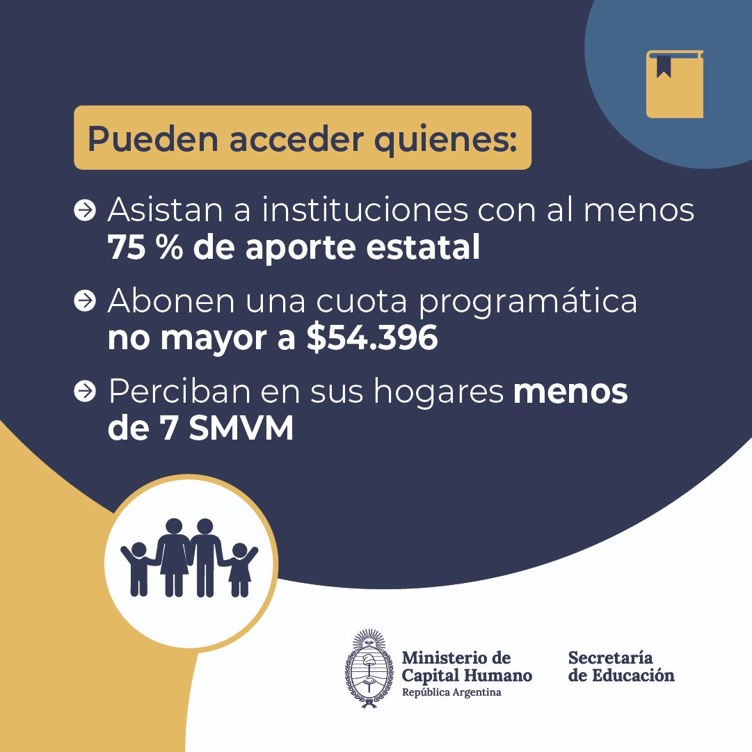 MinCapHum_Ar's tweet photo. Lanzamos los Vouchers Educativos para ayudar a las familias con hijos que están estudiando en colegios privados.

La inscripción comienza el 3 de abril en https://t.co/9IrCvBQAev https://t.co/g5Jq7b6eoG