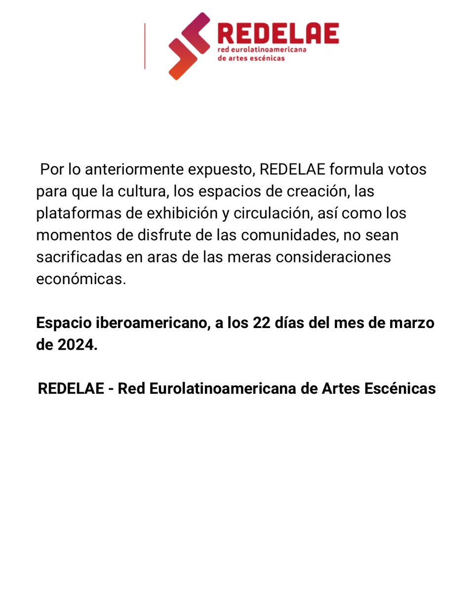 redelae13's tweet photo. Comunicado - marzo 22, 2024. Colectivo REDELAE https://t.co/S6aVqJHFU1