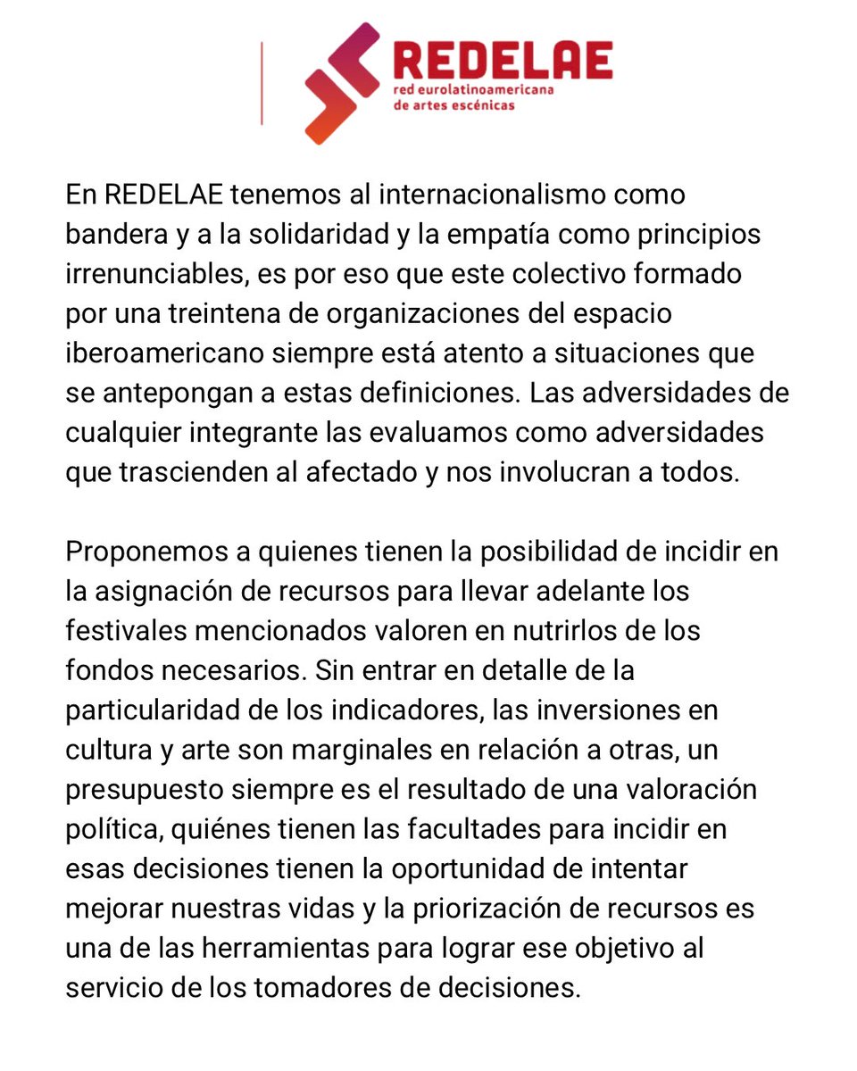 redelae13's tweet photo. Comunicado - marzo 22, 2024. Colectivo REDELAE https://t.co/S6aVqJHFU1