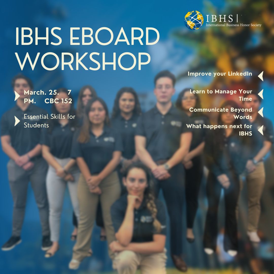 IBHSFIU's tweet photo. Mastering the Student Game: Join our EBOARD for an exclusive workshop lineup!

From LinkedIn hacks to time management tips, and member feedback sessions, we're here to level up the end of the semester! 
🌎 https://t.co/pldoJUF9Ed