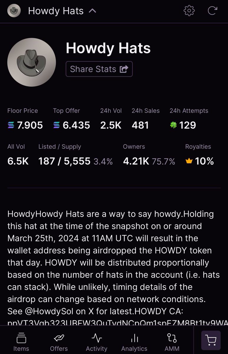 Only 187 listed with airdrop in 3 days 👀