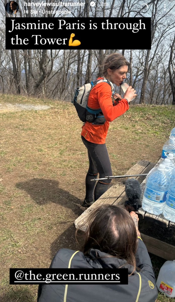 Jasmin spotted through the tower, moving fast. A little over three hours remain. #bm100 Thx 2 Harvey Lewis Instagram.