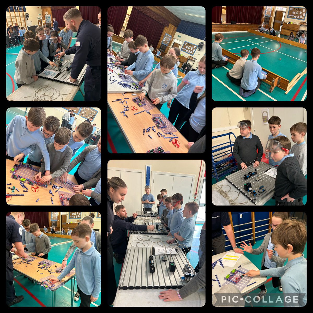 P6 had a great morning visiting the STEM event led by @thalesgroup and @RoyalNavy today. They showed great team work and collaboration.