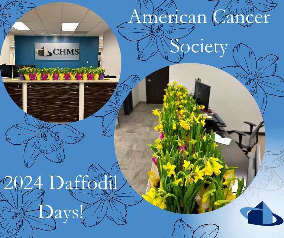 Right in time to celebrate Spring, the CHMS office was brightened by some beautiful flowers this week from the American Cancer Society for #DaffodilDays. We are proud to support the American Cancer Society in this opportunity. (1/2)