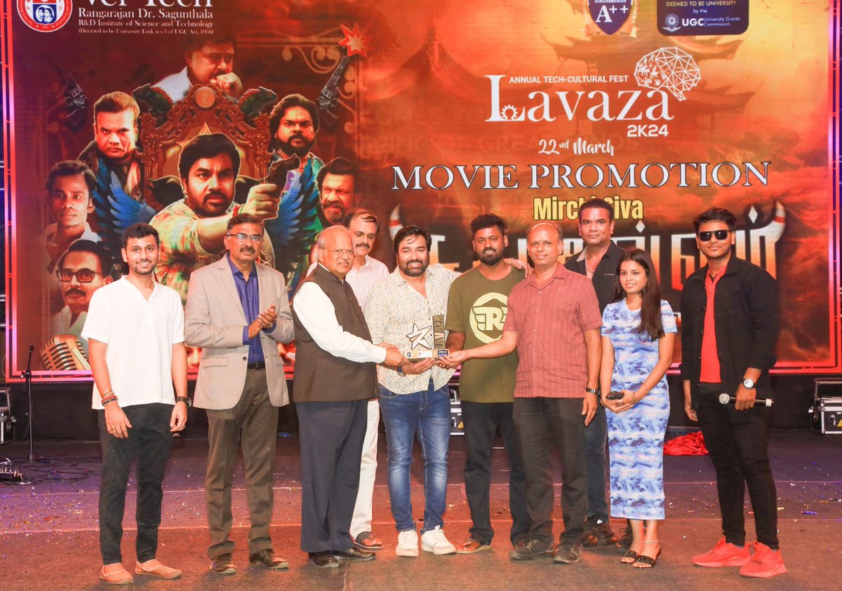 kayaldevaraj's tweet photo. First Look Teaser of #SoodhuKavvum2 நாடும் நாட்டு மக்களும் 💥 launched in the presence of 7500 + students at #VelTechEngineeringCollege

#SoodhuKavvum2Teaser https://t.co/xvX1lSeAmW

A @dir_arjun Directorial
Produced By @icvkumar @thangamcinemas

@ThirukumaranEnt @cinemas56492 https://t.co/gZr0i8GshE