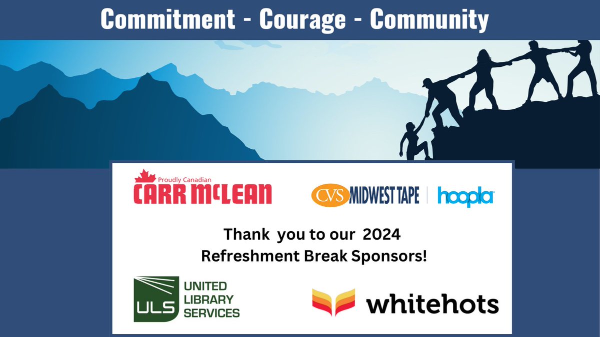 Thank you to our 2024 BC Library Conference Refreshment Break Sponsors:@CarrMcLean @midwesttape @ULSca @WhitehotsInc We are so grateful for your support! bit.ly/3vcF2GQ #BCLA2024