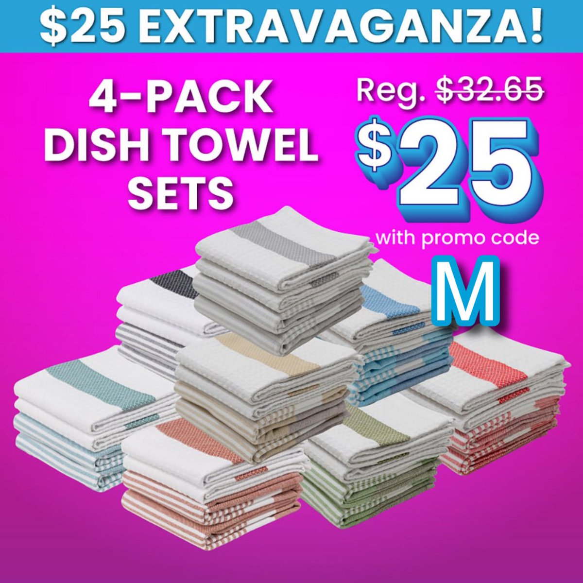 🚨 $25 Extravaganza Alert! 🚨 Buy #MyPillow's 4-pack Dish Towel Set for just $25 with promo code 👉M👈. Plus get FREE shipping on orders over $75. This set feels absolutely luxurious and dries your dishes like a dream! #KitchenGoals #LuxuryLiving mypillow.com/bath/kitchen-t……