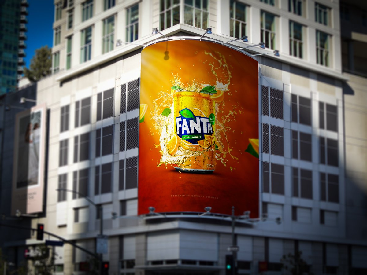 caphics_visuals's tweet photo. Day 7 of 15
An unofficial product advertisement poster I designed for @fanta .
For this piece, I decided to incorporate the entertainment and fun context that Fanta is related to in this poster. This is why we have the splash and flying orange and leaf. #poster #Graphics #design https://t.co/3ajo1G4JUg