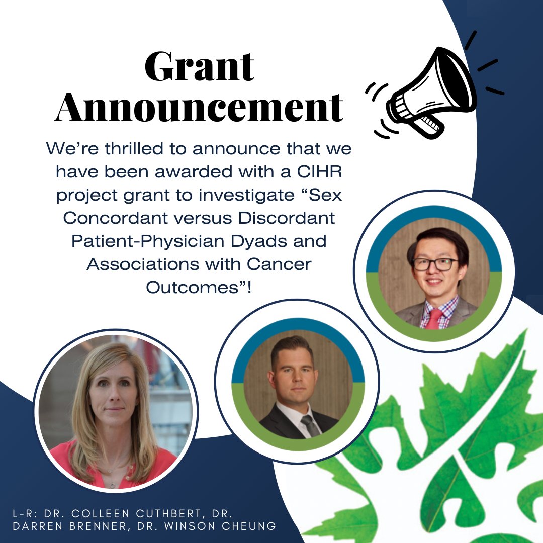 Cuthbert_Lab's tweet photo. 🎉 Dr. Cuthbert, alongside Dr. Brenner and Dr. Cheung from @OncOutcomes, has been awarded a CIHR project grant! We are excited to get to work on this 😊
#cancerresearch #canceroutcomes #cuthbertlab https://t.co/eIQ1E1RxDr