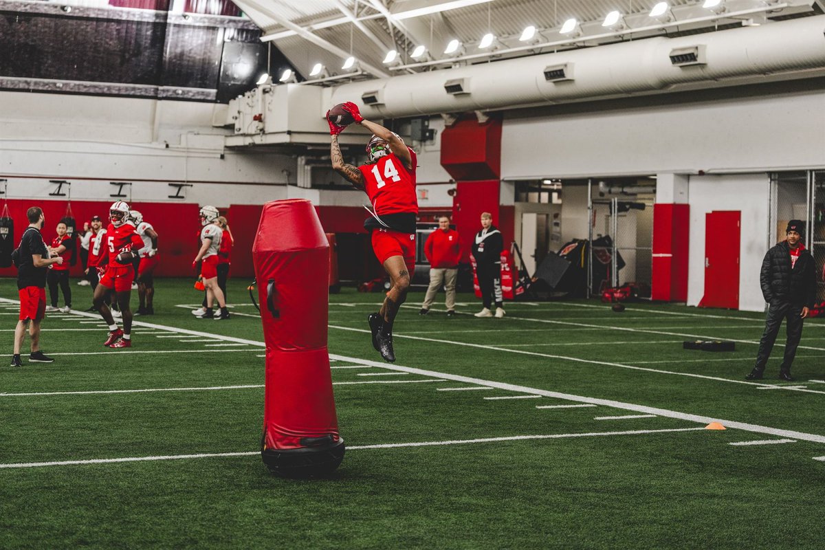 First badger spring ball practice ❤️😆 #OnWisconsin