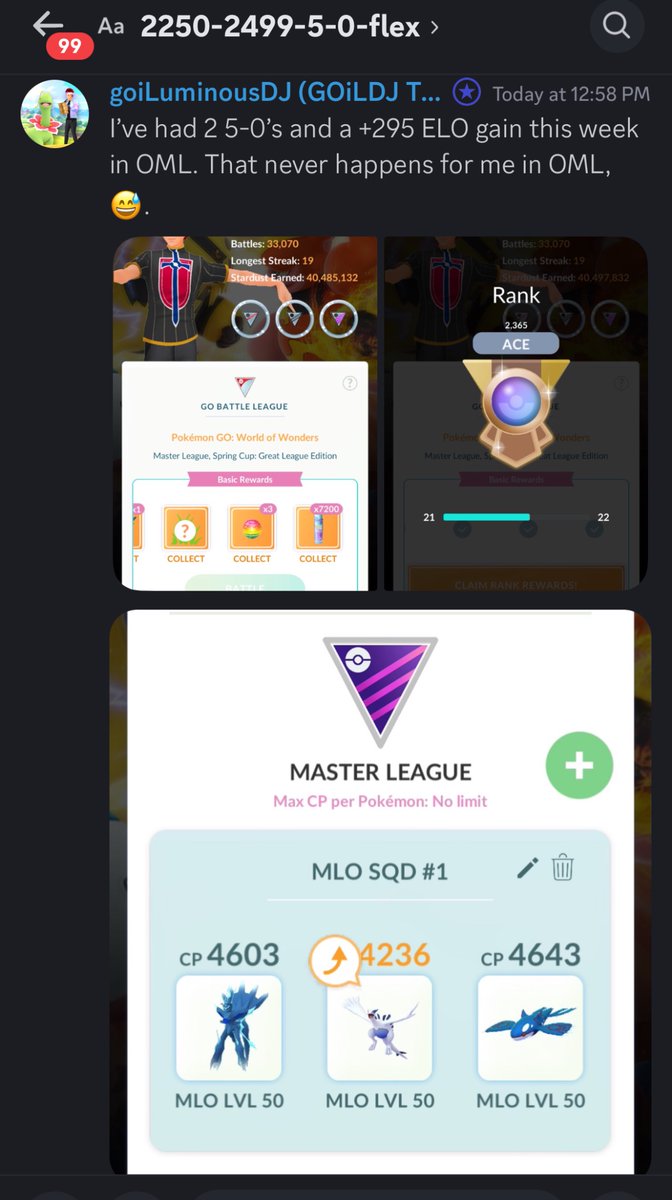 For the first time ever, I can safely say… that I enjoyed the OML cycle (as seen from my recent post in the <a href="/UndergroundPvPx/">The Underground</a> Discord).

Hoping this trend continues, 😅.

<a href="/CalebPeng/">Caleb Peng</a> I’m rooting for you on having a positive OML experience of your own soon, ✌🏻.

#GOBattleLeague