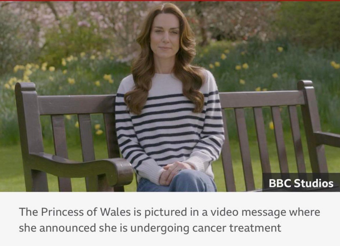 Oh my. Just heard the news about Princess Kate. Wishing her a speedy recovery as she undergoes early stage cancer treatment. Please get well soon. ❤️🫶🏻🙏🏻 Princess of Wales says she is undergoing cancer treatment bbc.co.uk/news/uk-686414…