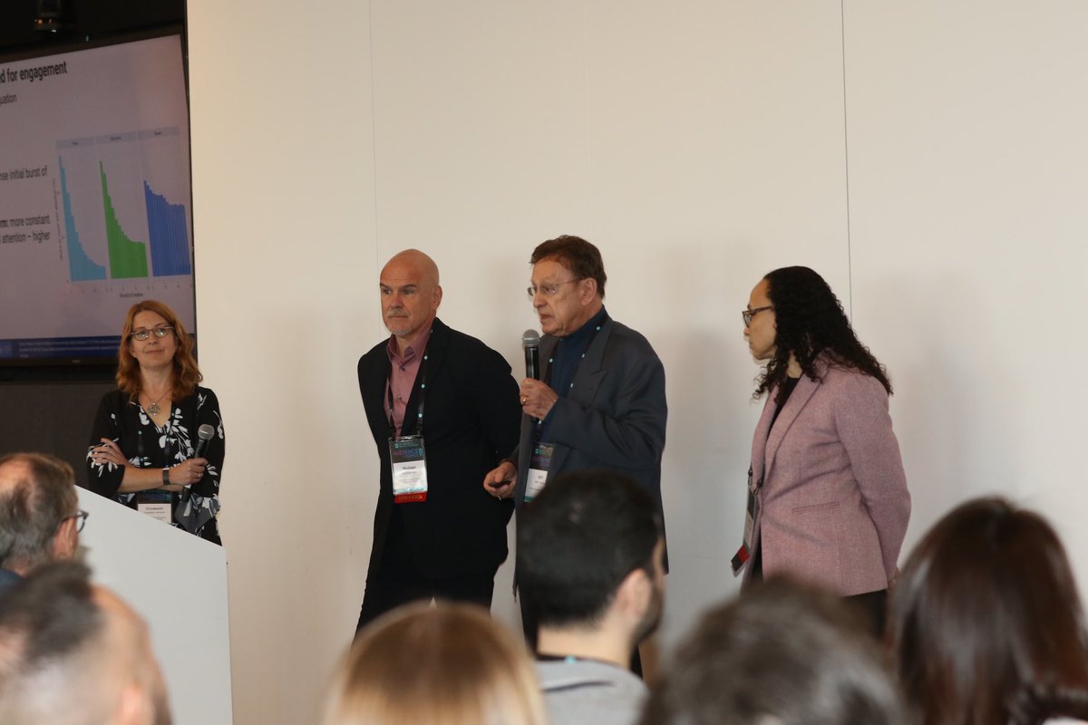 MichaelLouisPl1's tweet photo. The @whartonbrain @FoxMedia #BillHarvey team speaking at @the_ARF #audienceXscience conference in NYC on the impact of media content on how audiences respond neurologically to ads https://t.co/eC4jsmhYVn