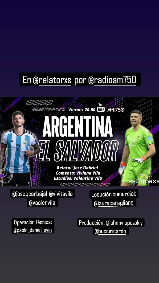 lauracaragliano's tweet photo. Pasá por nuestro canal de Youtube, deja tu 👍 y un 📩 te leemos...
@Relatoresconvos
@AM750
@josegcarbajal
@viviana_vila
#ValentinoVila
#JohnnyLopez
@RicardoBucci08
@PabloDanielOvin https://t.co/rbH5KwB8J1