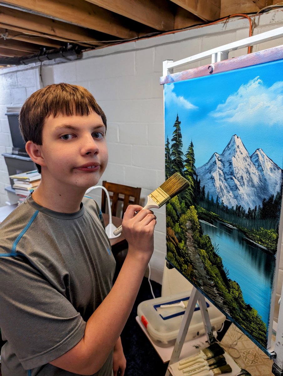 Fred paints... Fred's motivation for painting extends beyond personal fulfillment; he aims to enrich the lives of others by capturing the beauty and abundance of nature in his artwork.