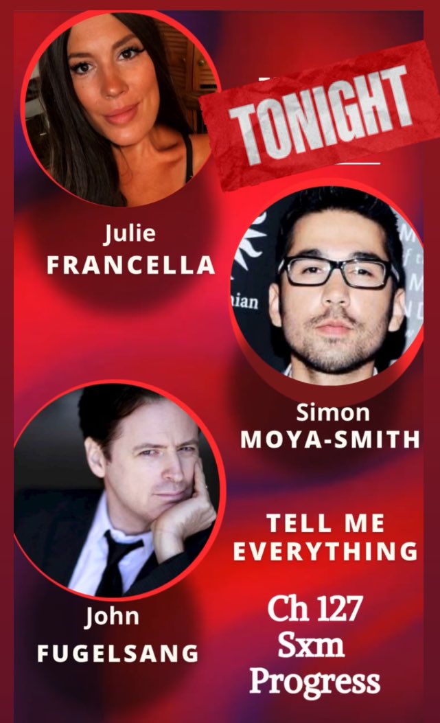 Tonight @SimonMoyaSmith and I join @JohnFugelsang for an in studio segment on “Tell Me Everything” on @SiriusXMProg ch 127. Tune in tonight 9 PM - 12 EST. #NativeVoices #TellMeEverything