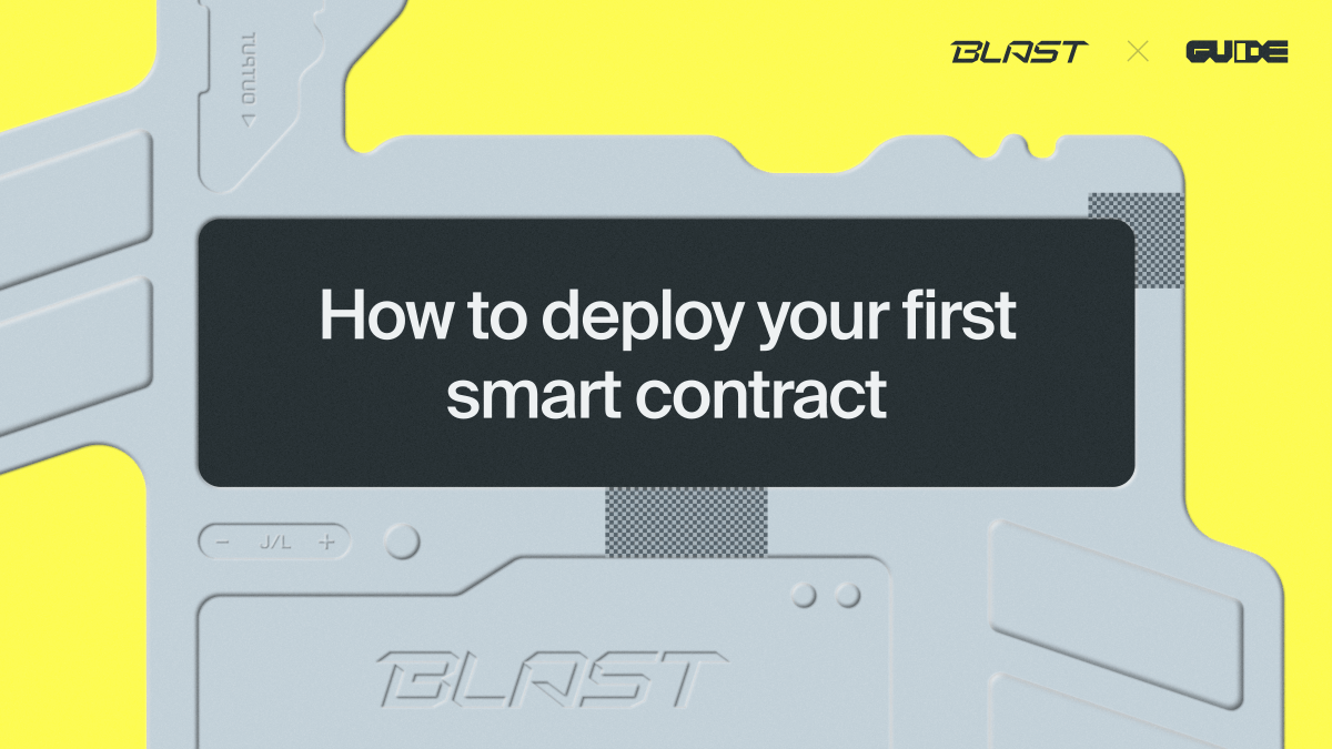 GuideDAO's tweet image. Diving deeper into the Blast Developer Bootcamp💥

youtube.com/watch?v=jOxcCO…

👆🏼In this tutorial you will learn how to deploy your first smart contract on @Blast_L2

Join the bootcamp for free: guidedao.xyz/bootcamp/blast