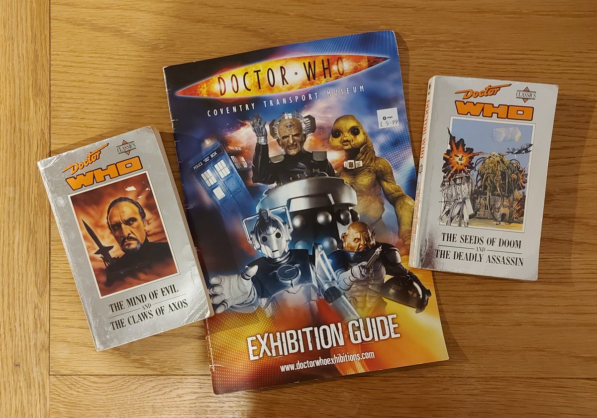 Today's acquisitions. I've got the books singly but these were cheap, so why not. The Exhibition Guide was something I never got at the time. I took lots of photos, but there was no guidebook until today. #books #collectorsitems #DoctorWho #whoniverse