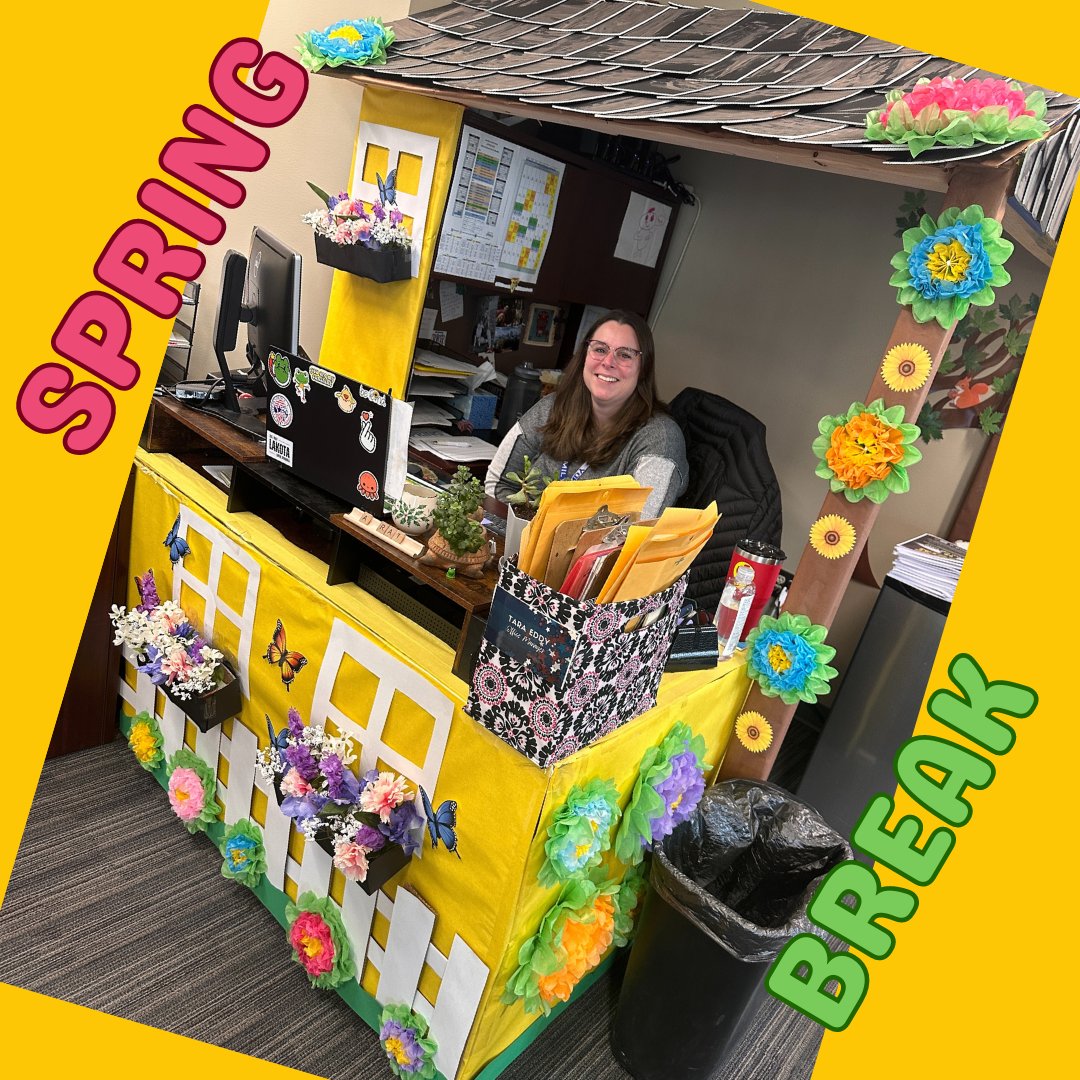 If this isn't the picture 📸 of 'ready for Spring Break,' we don't know what is! Wishing you all a happy and restful Spring Break 🌷🌻☀️😎 before we return to finish the year out strong! #WEareLakota