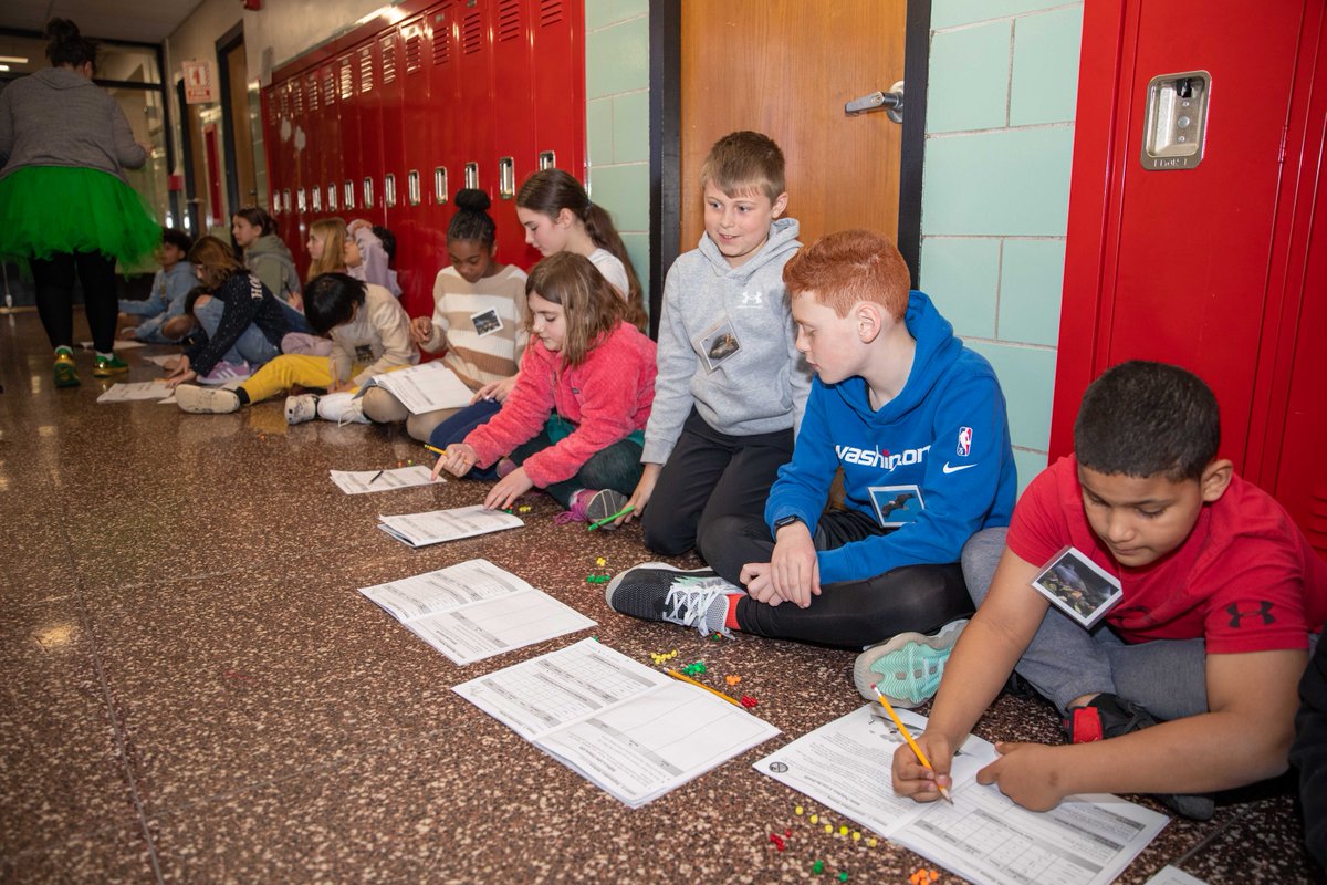 A grade 5 activity combined learning and laughter as students competed with each other for resources (beads) in their limited ecosystem #LearningIsFun #PantherPride 🦦🦅