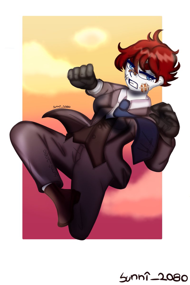 Sunni2080's tweet image. Bueno aquí un dibujo que hice con uno de esos vídeos de crear personaje de forma aleatorio

Quedó bien✨✨
#art #digitalart  #randomoc #originalcharacterart
#drawing