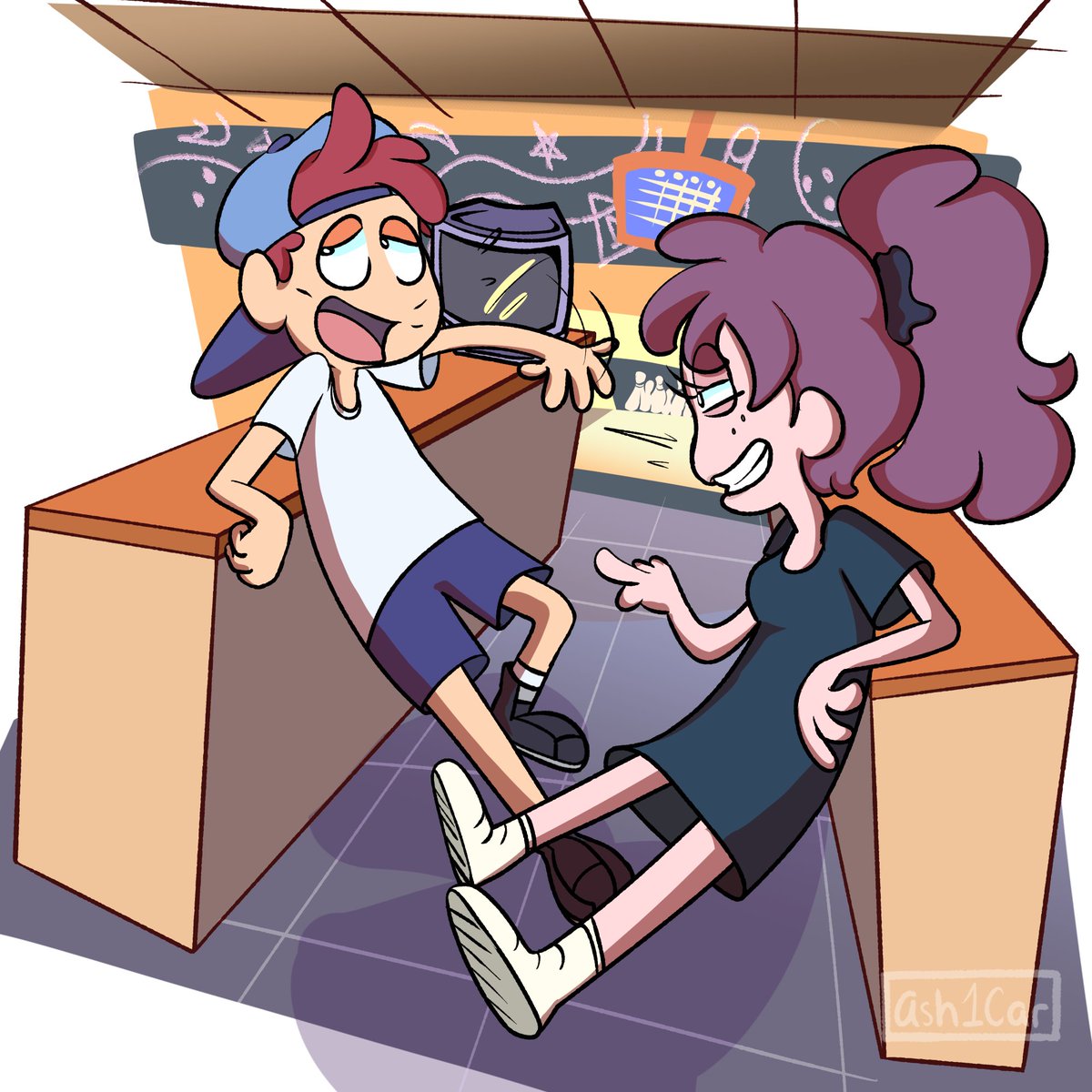 ash1car's tweet image. Fanart of the Day Job cartoon by @Georghiou2D !!!
I love everything about this show and you should totally go and watch it on YouTube! #DayJob #freshbloodABC