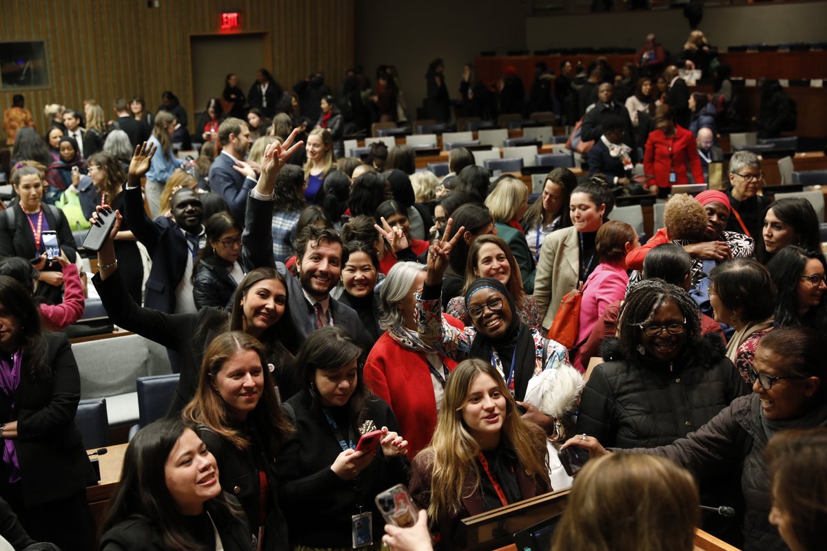 #CSW68 has reached Agreed Conclusions!

We thank the Member States for their commitment to strengthen financing and institutions to eradicate women’s and girls’ poverty. 

Our press release: unwo.men/NBm650R0cb5

#InvestInWomen
