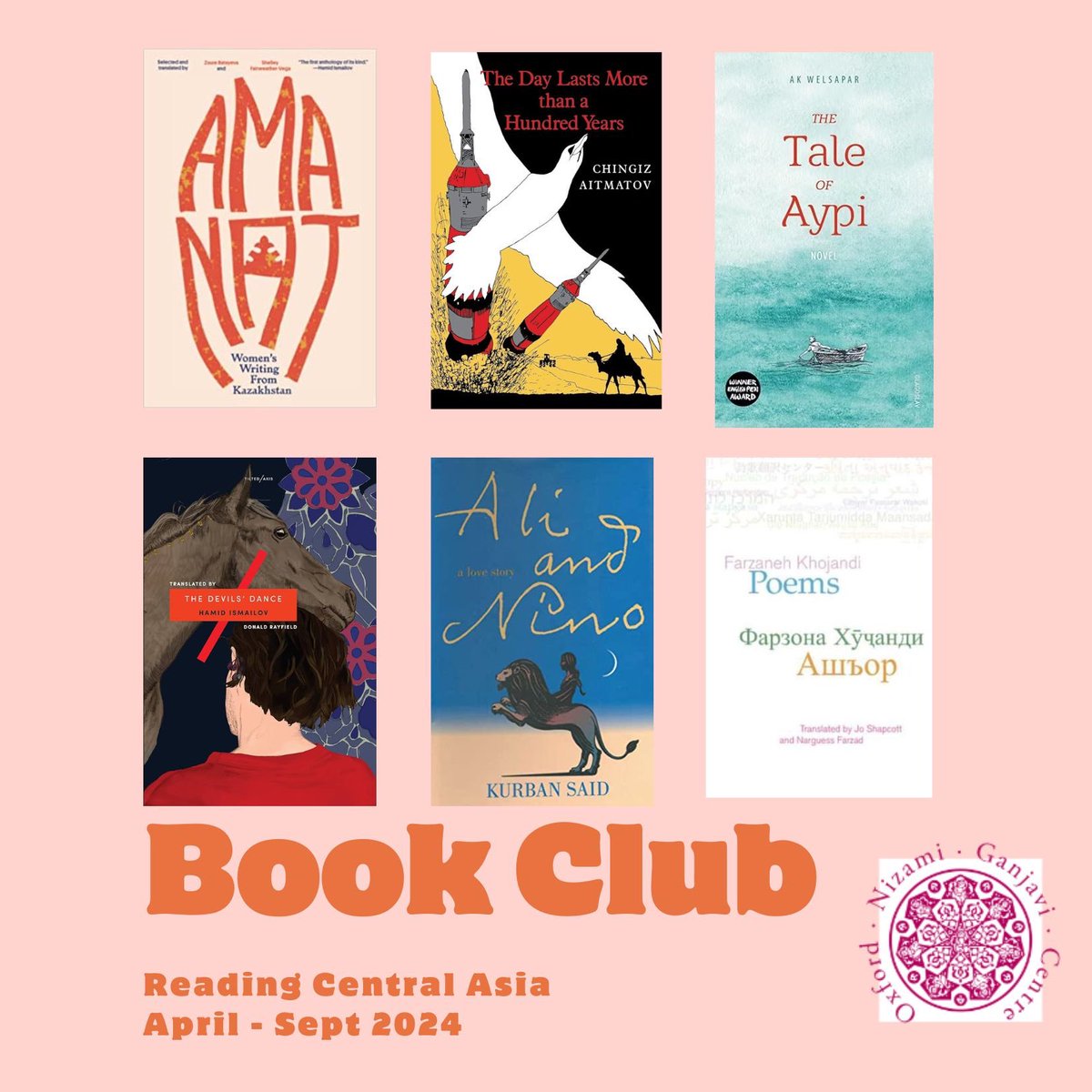 Join the read! One book a month the next 6 months. Book Club of Central Asian Postcolonial Literature - April - September 2024! Hybrid - online and in- person Read along and follow for discussion updates! Registration link: forms.office.com/e/q1uphiuS5p Dates and titles 👇🏾