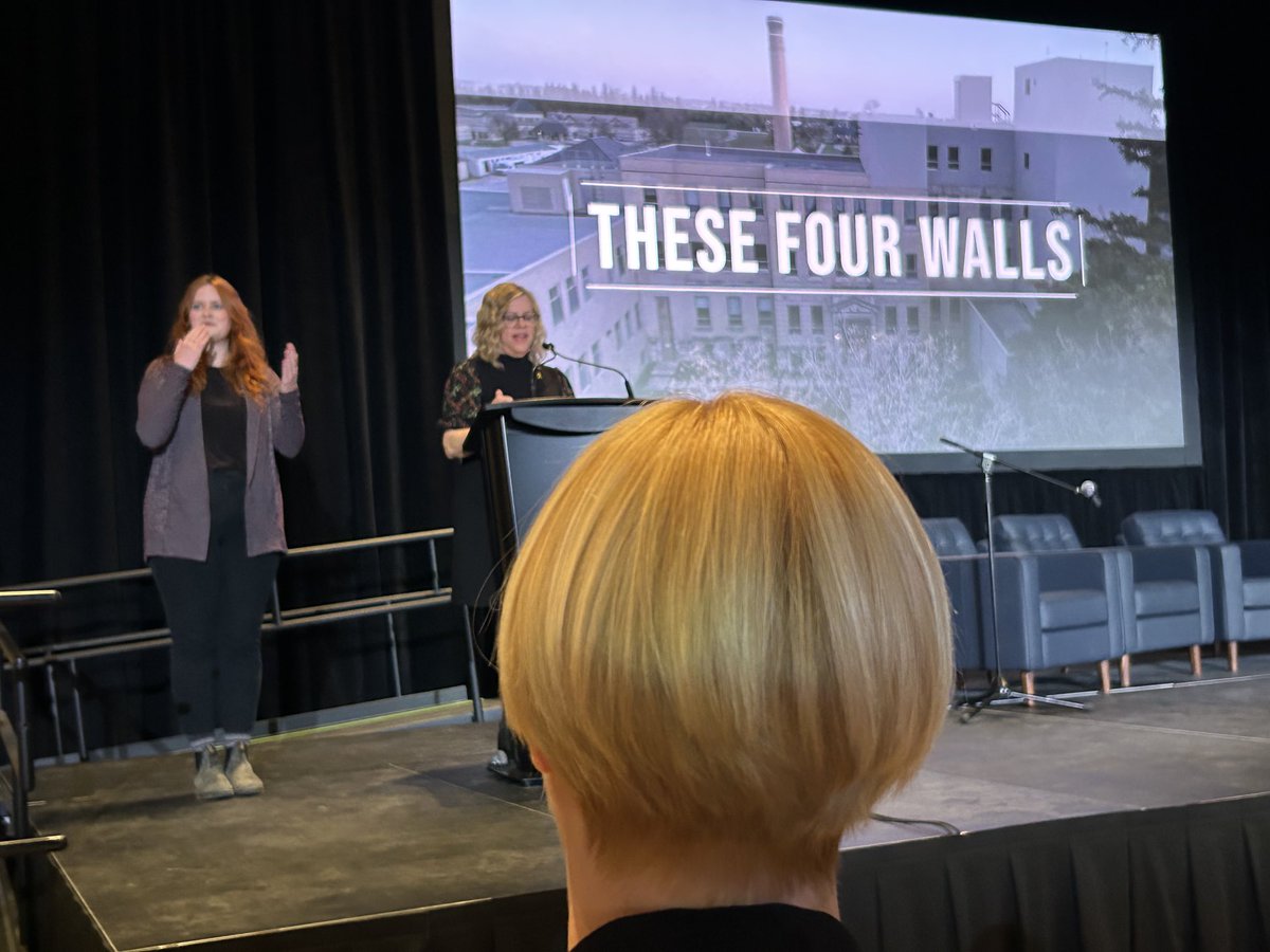 So proud to be part of the ⁦@PeopleFirstCA⁩ premiere of the These Four Walls film on life for individuals with intellectual disabilities at the Manitoba Developmental Centre, an institution for people with intellectual disabilities. This institution is being closed.Grateful