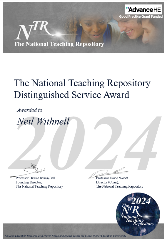 In recognition for his outstanding contribution to and support for the @NTRepository our Director @DavidWooff is proud to present our 2024 Distinguished Service Award to @neilwithnell. Richly deserved Neil. It is an honor and a privilege to work with you.